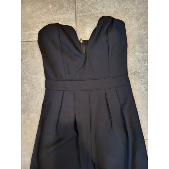 New Deadstock Charlotte Russe Black Strapless Stretchy Jumpsuit Sz M Y2K - Picture 2 of 6